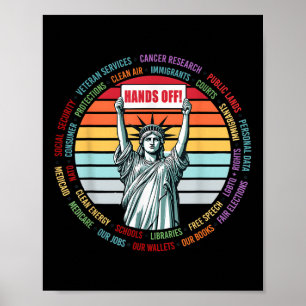 Affiche Résiste Statue De La Liberté Mains Hors Prot