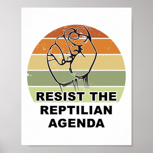 Affiche Résiste Trouvé À L'Agenda Républicain Retro Sunse (Devant)