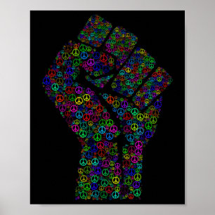 Affiche Résister à la première paix Signal Rainbows Activi