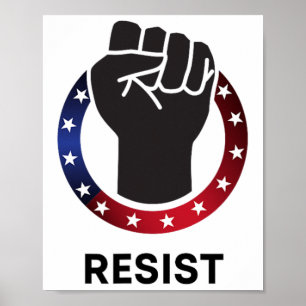 Affiche Résister à la première protestation anti-Trump