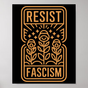 Affiche Résister à la protestation contre le fascisme Trum