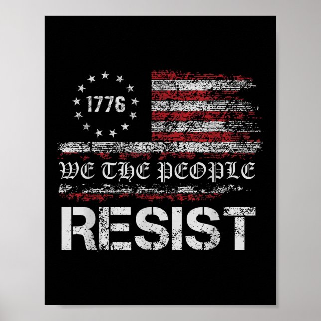Affiche Résister à la protestation de Trump contre le drap (Devant)