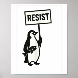 Affiche Résister à l'activisme des pingouins