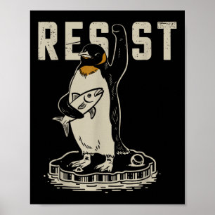 Affiche Résister à l'activisme des pingouins - Drôle résis