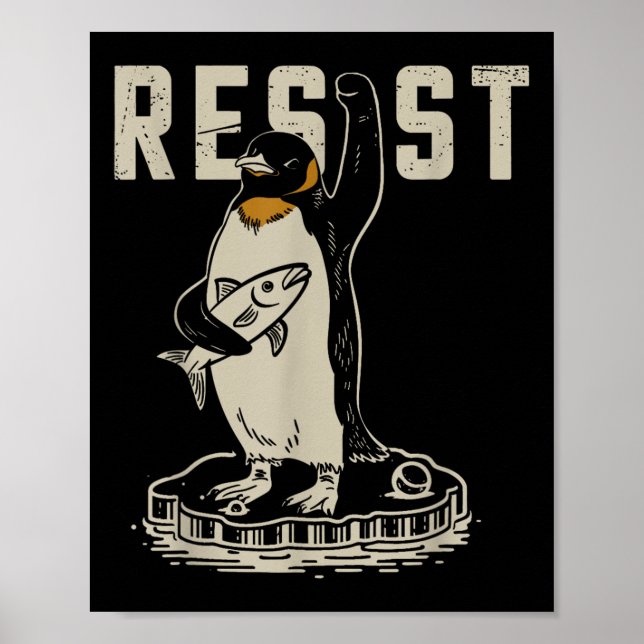Affiche Résister à l'activisme des pingouins - Drôle résis (Devant)