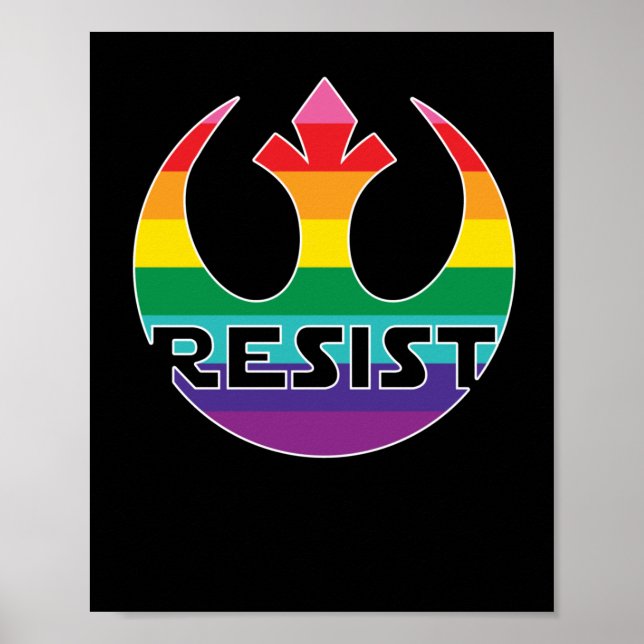 Affiche Résister À L'Oppression Lgbt - Rébellion Résistanc (Devant)