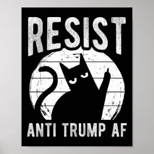 Affiche Résister Anti Trump Af Anti Trump Résistance Chat