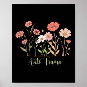 Affiche Résister anti-trump Floral Botanique Libéral Activ