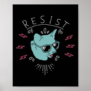 Affiche Résister au chat Trump Anti Trump Protestation Ant