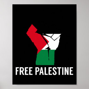 Affiche Résister au drapeau palestinien - Libérez la Pales