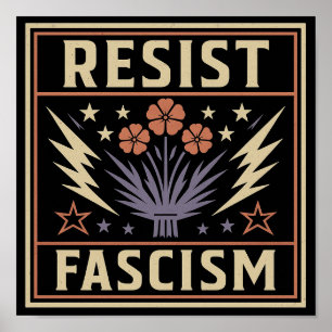 AFFICHE RÉSISTER AU FASCISME