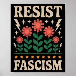 Affiche Résister au fascisme Protester contre Trump Anti T