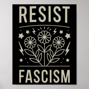 Affiche Résister au fascisme Protester contre Trump Anti T