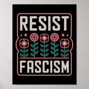 Affiche Résister au fascisme Protester contre Trump Anti T