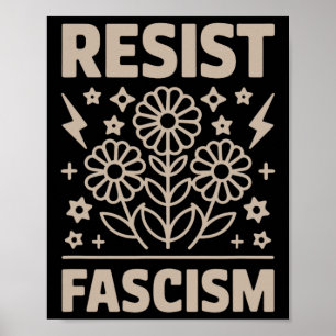 Affiche Résister au fascisme Protester contre Trump Anti T