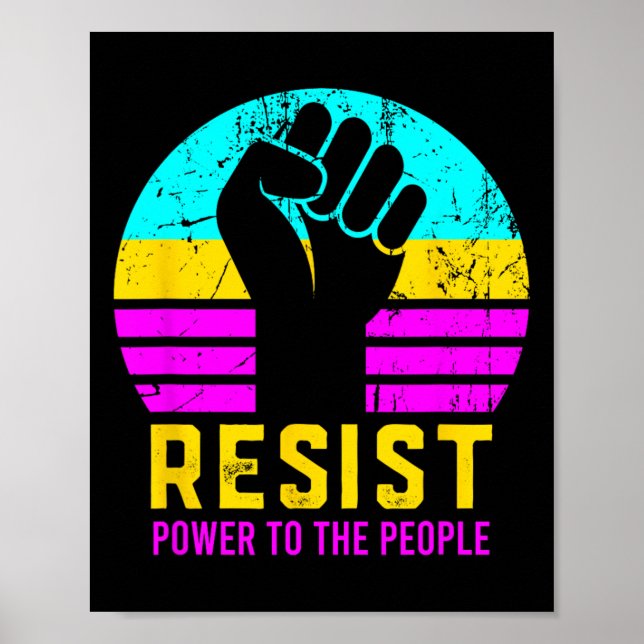 Affiche Résister Au Pouvoir Fasciste Du Peuple (Devant)