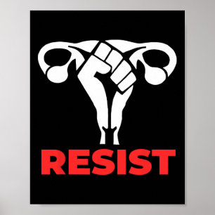 Affiche Résister aux droits des femmes pro-choix Uterus