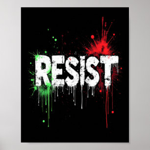 Affiche Résister aux manifestations politiques
