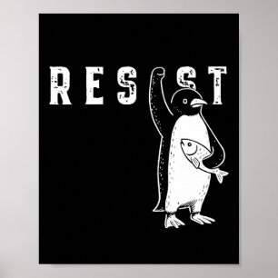 Affiche Résister Chemise Penguin Résister Activisme Pengui