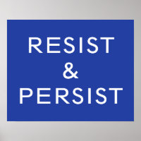 Résister et persévérer bleu
