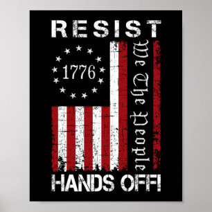 Affiche Résister Mains Hors Manifestation Nous Le Peuple D