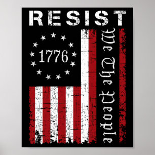 Affiche Résister Manifestation Nous Le Peuple Drapeau Mani