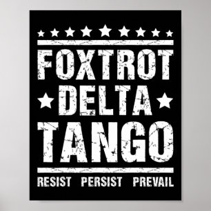 Affiche Résister - Persister Mème Républicain Drôle Foxtro