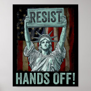 Affiche Résister Résistance Statue de la Liberté Hands Off