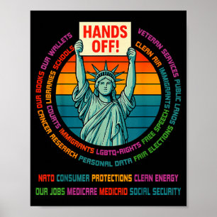 Affiche Résister Résistance Usa Statue De La Liberté Lâche
