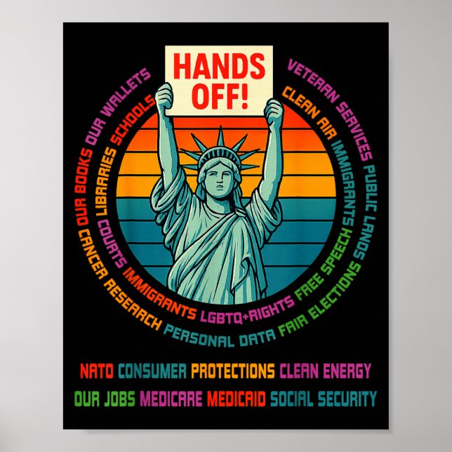Affiche Résister Résistance Usa Statue De La Liberté Lâche (Devant)