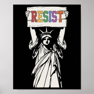 Affiche Résister Statue de la Liberté Paix Gentillesse Tru