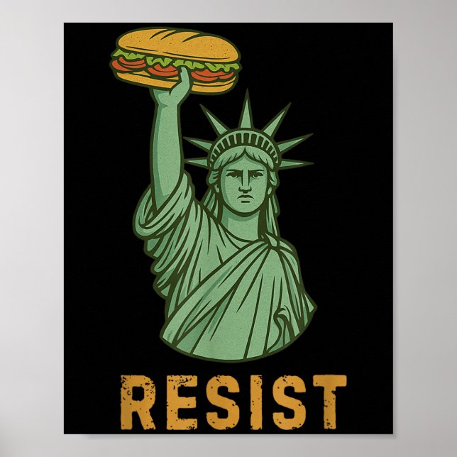 Affiche Résister Statue Of Liberty Sandwich Guy Washington (Devant)
