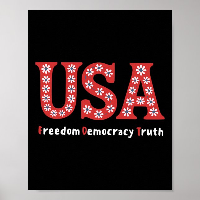 Affiche Résister subtilement à Trump Liberté Vérité de l'A (Devant)