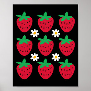 Affiche Résister subtilement Trump Daisy Fraise Protestati