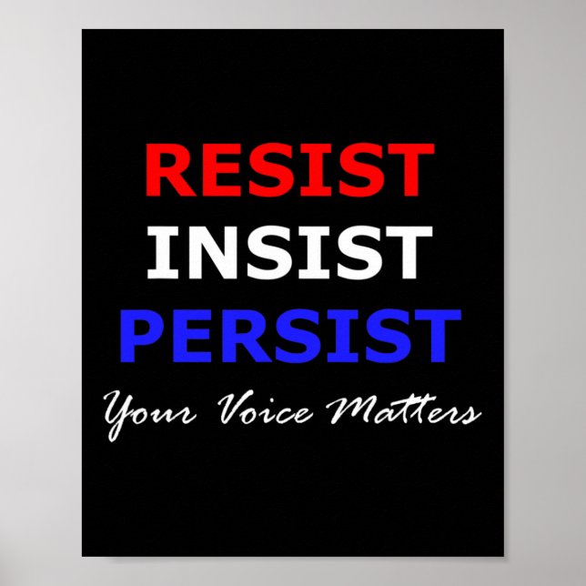 Affiche Résistez À Insister Persister Vos Problèmes De Voi (Devant)