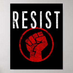 Affiche Résistez À La Chemise Poing - Faites Partie De La