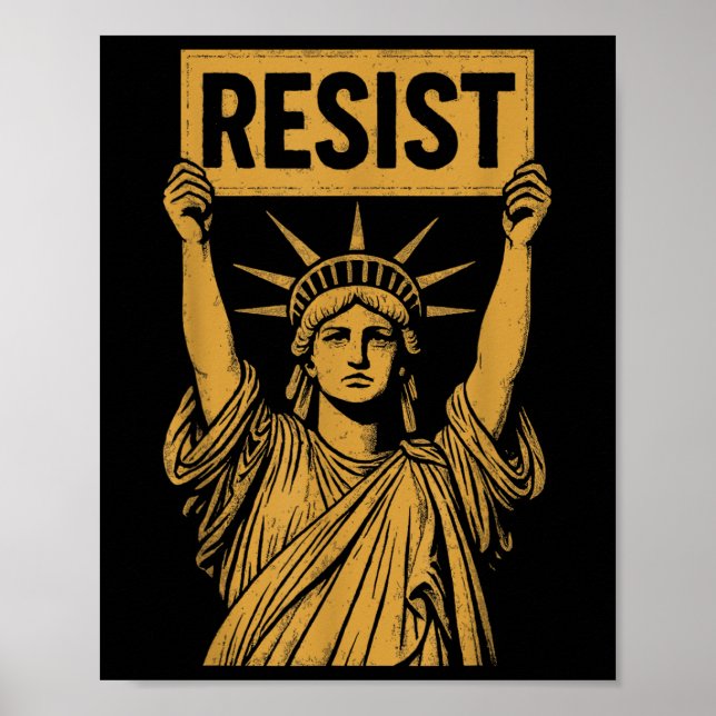 Affiche Résistez À La Manifestation De La Statue De La Lib (Devant)