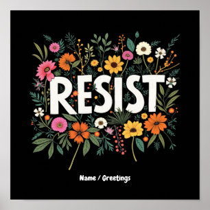 Affiche RÉSISTEZ À La Manifestation politique anti-Trump