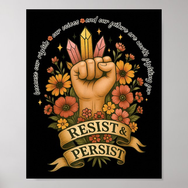 Affiche Résistez à la persistance de la protestation pour  (Devant)