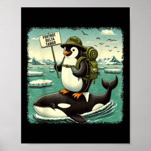 Affiche Résistez à l'activisme des pingouins Graphic Funny