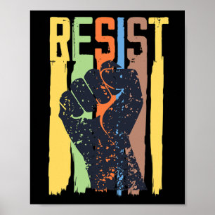 Affiche Résistez à l'impasse Trump Anti Trump Trump Dump T