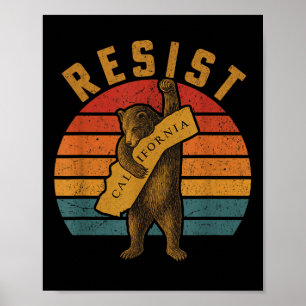 Affiche Résistez à l'ours de Californie