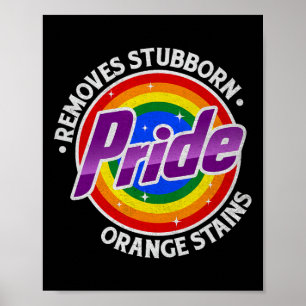 Affiche Résistez à Trump, enlevez les taches orange tenace