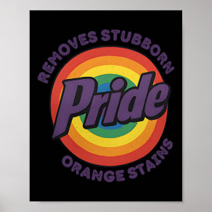 Affiche Résistez à Trump, enlevez les taches orange tenace