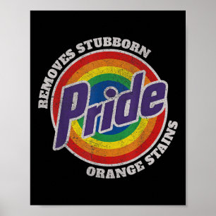 Affiche Résistez à Trump Enlevez les Taches Orange Tenaces