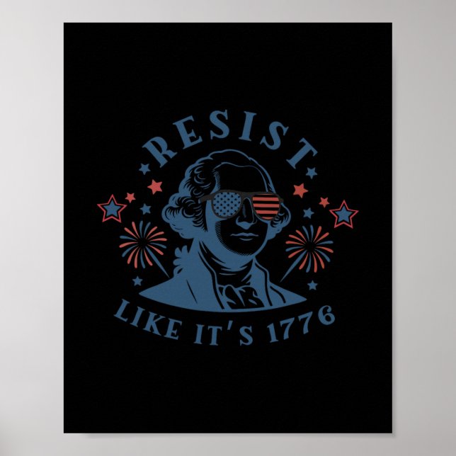 Affiche Résistez comme c'est 1776 Rejetant les rois 4 juil (Devant)