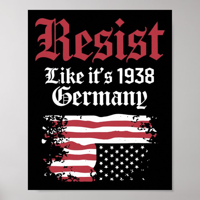 Affiche Résistez comme c'est 1938 Allemagne Drapeau améric (Devant)