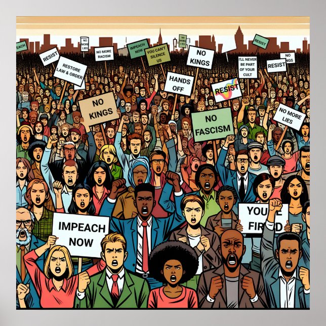 Affiche Résistez et empêchez Trump (Devant)