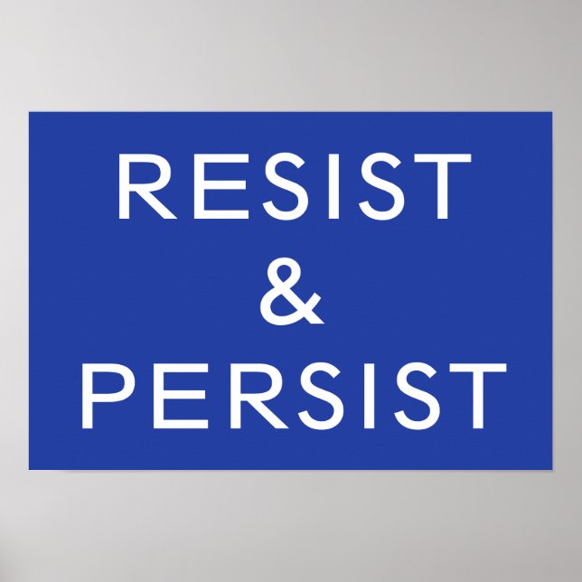 Affiche Résistez et persistez bleu (Devant)