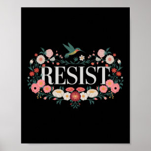 Affiche Résistez Fleur Protestation Trump Anti Trump 5